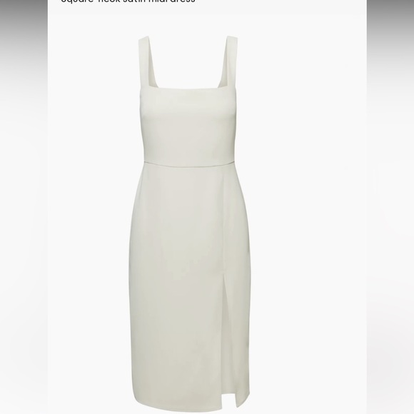 Babaton 90s Slit Midi Dress Matte Pearl - Picture 4 of 4